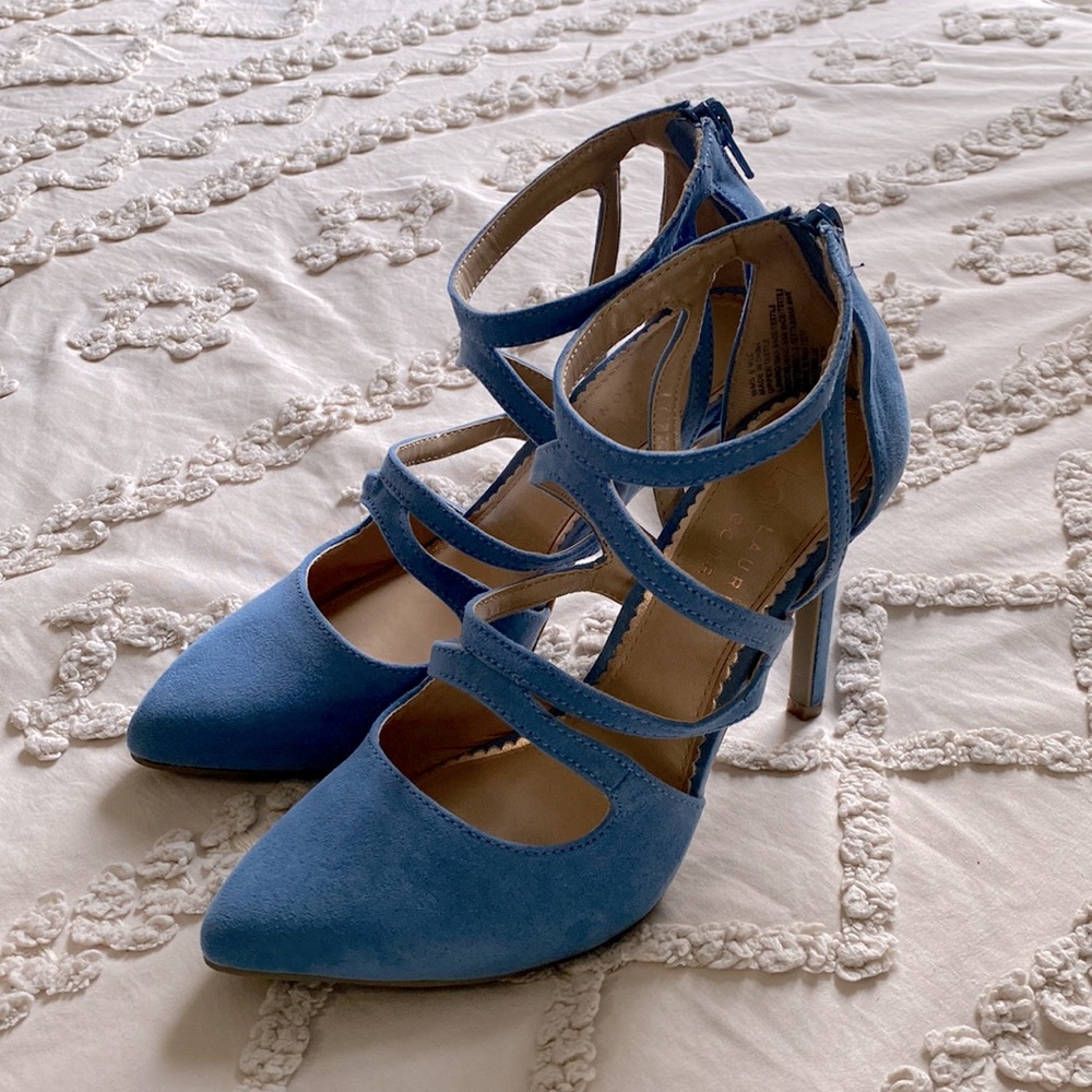 LC Lauren Conrad dusty blue high heels. - Picture 2 of 8